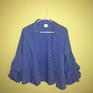 Blue Button-down Blouse